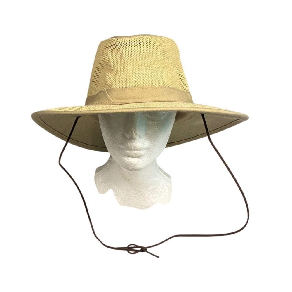 Henschel Hat Co Hat Large Tan Mesh Vented Sun Hat Fishing Hiking Strap Utility